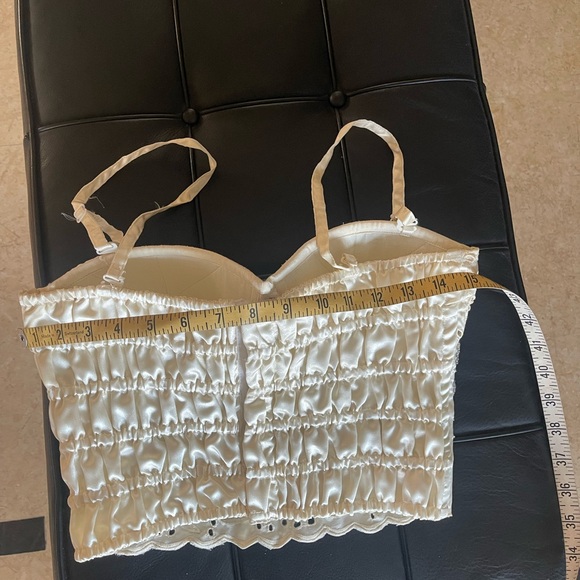 Vintage Elegant Cream Lace Bustier TOP - Picture 5 of 13